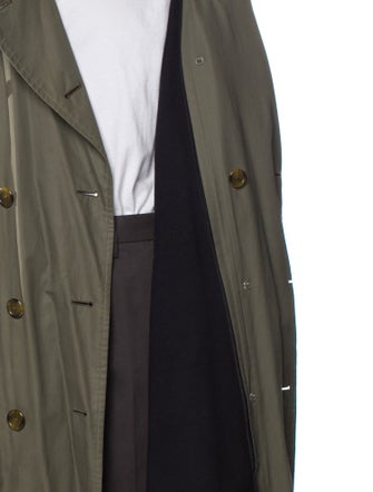 Burberry London Nova Check Pattern Wool Trench Coat