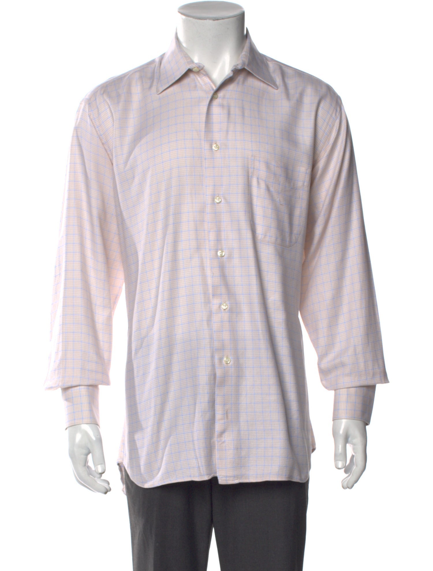 Burberry London Plaid Print Long Sleeve Shirt