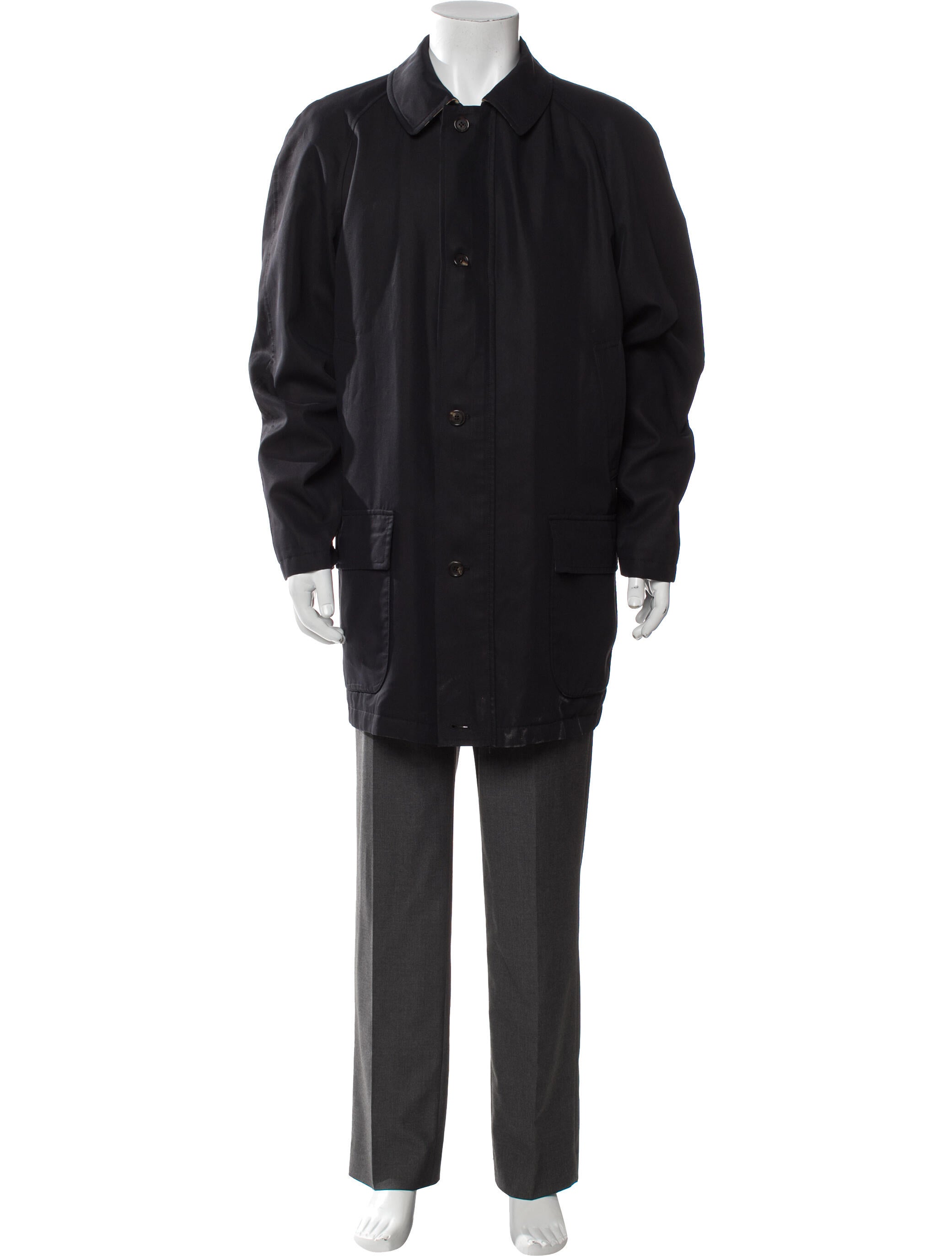 Burberry London Abstract Check Wool Parka