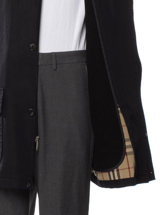 Burberry London Abstract Check Wool Parka