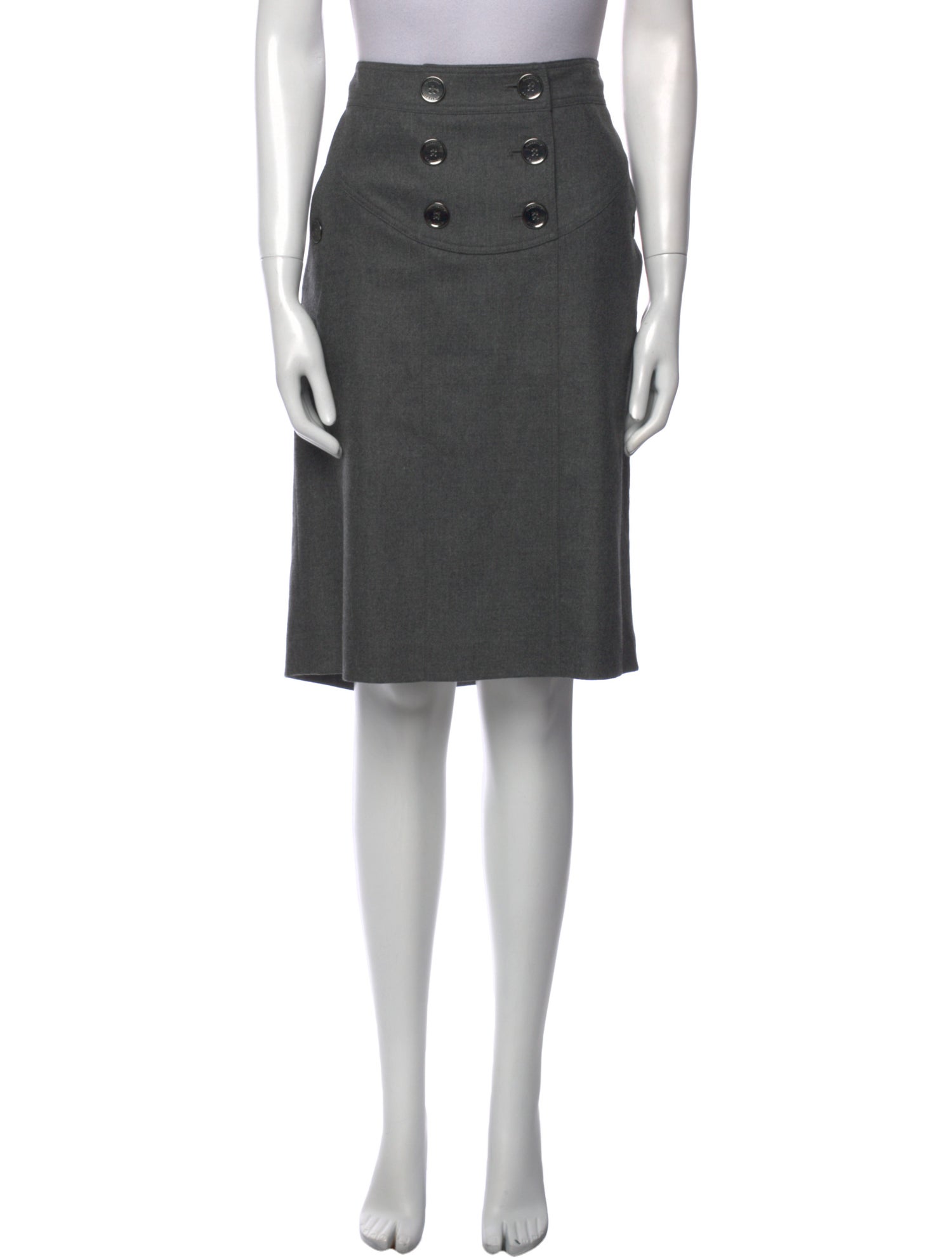 Burberry London Wool Knee-Length Skirt