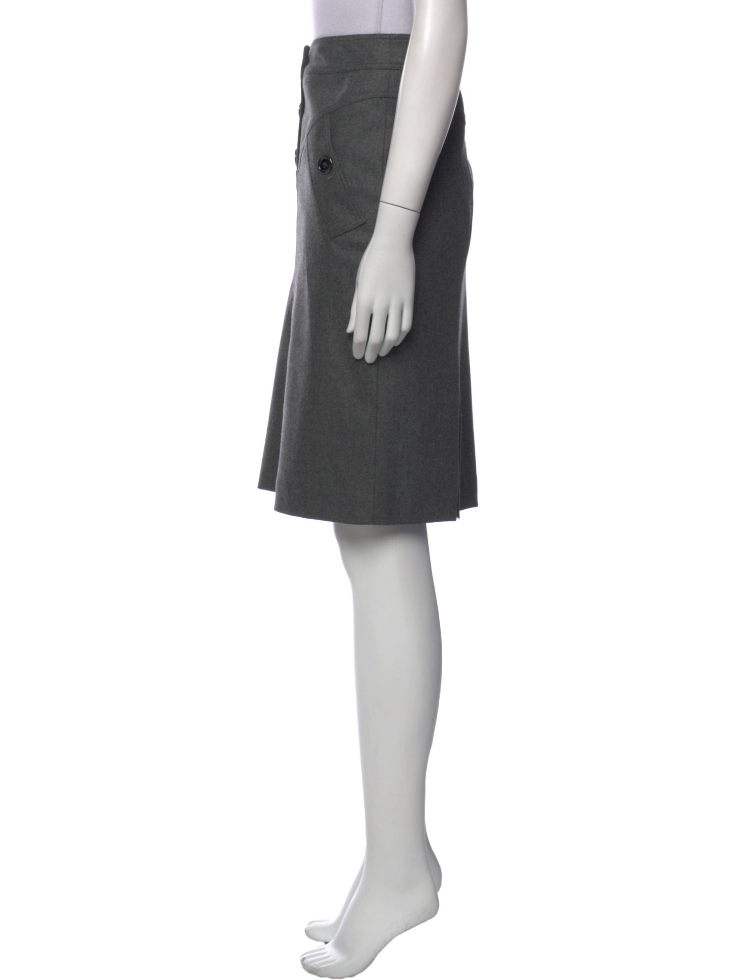 Burberry London Wool Knee-Length Skirt