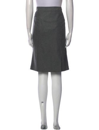 Burberry London Wool Knee-Length Skirt