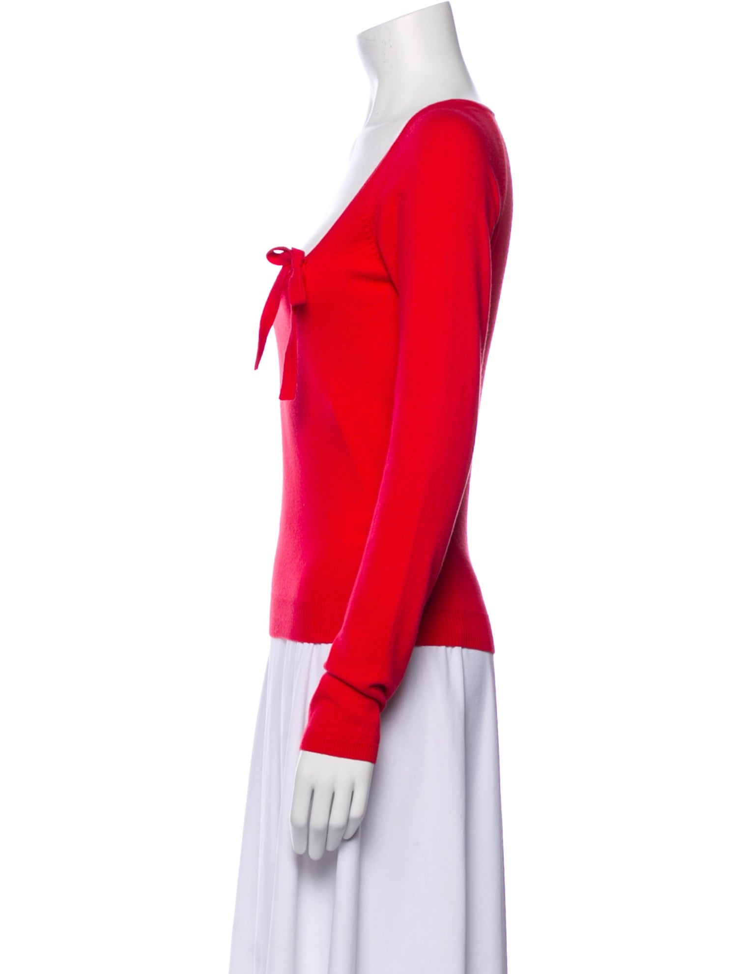 Burberry London Square Neckline Long Sleeve Top