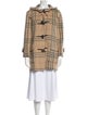 Burberry London Wool Plaid Print Coat