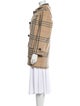Burberry London Wool Plaid Print Coat