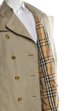 Burberry London House Check Pattern Trench Coat