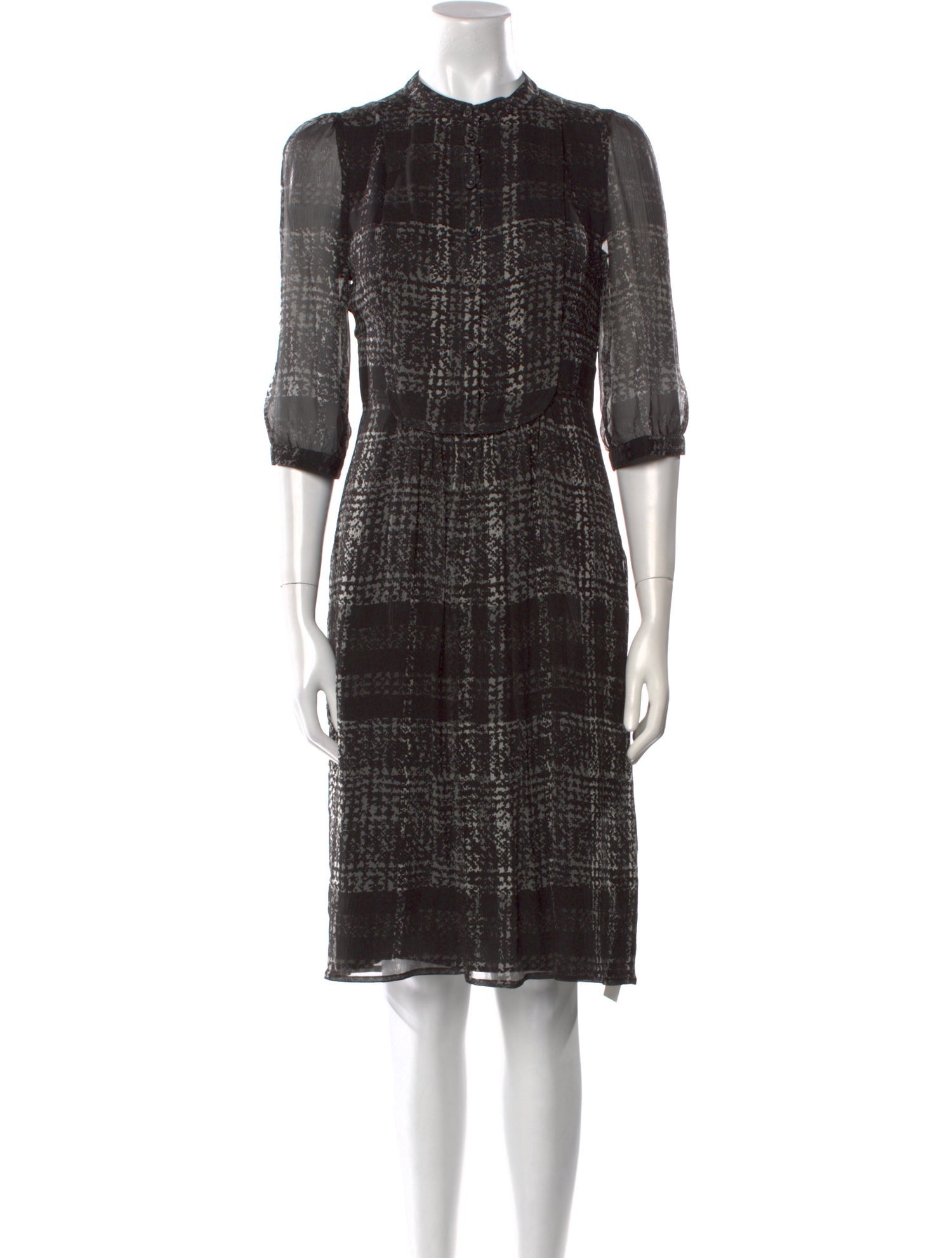 Burberry London Silk Midi Length Dress