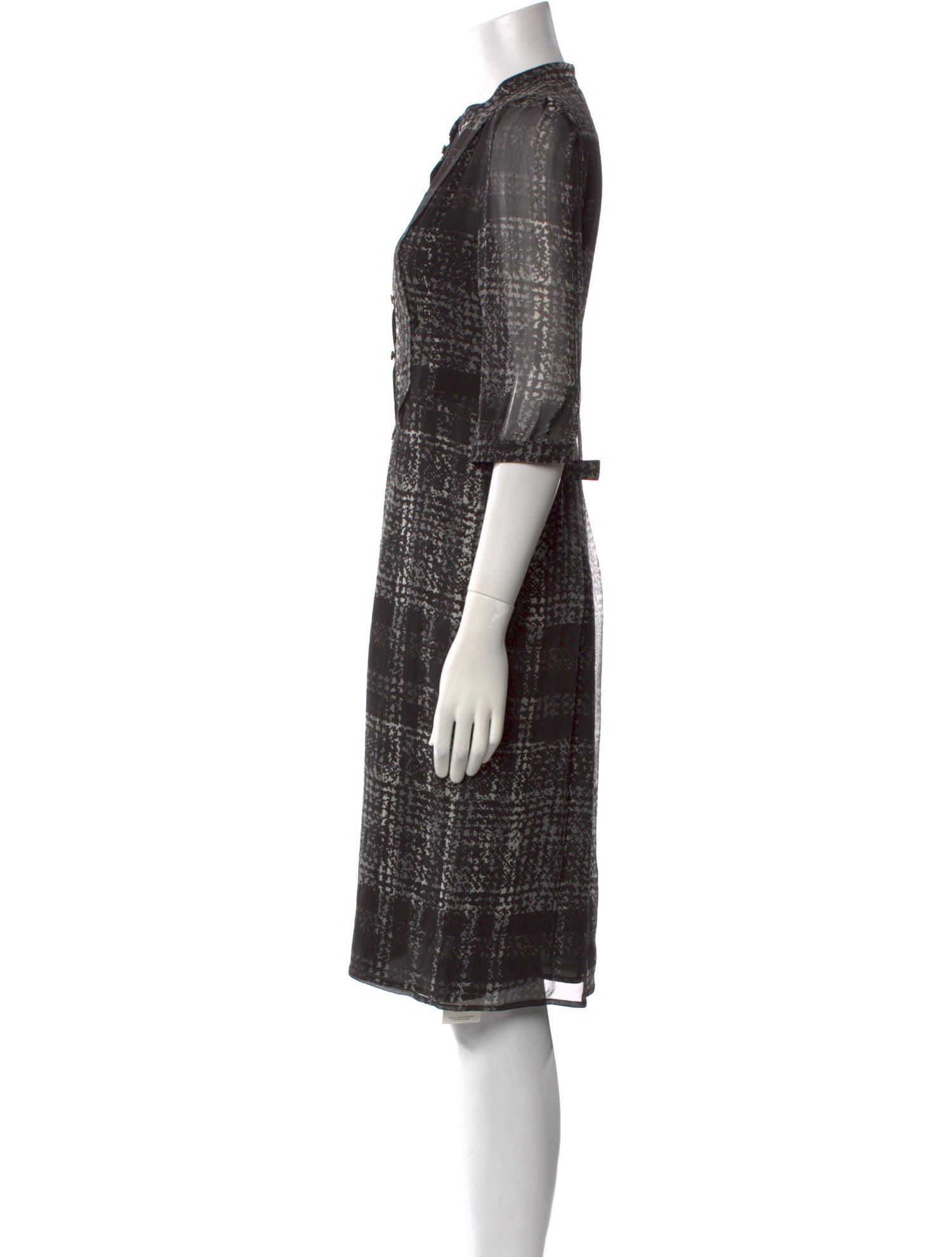 Burberry London Silk Midi Length Dress