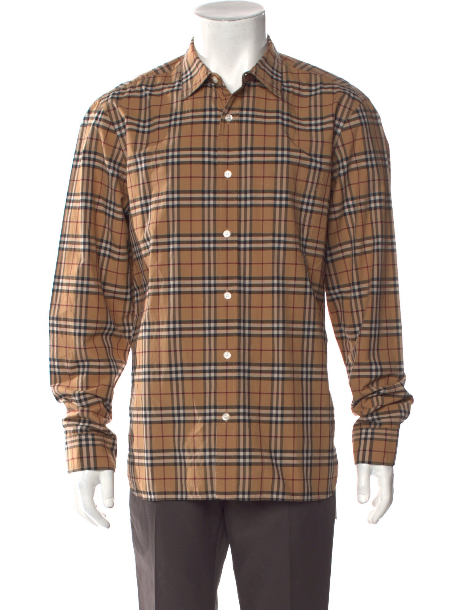 Burberry London House Check Pattern Long Sleeve Shirt