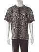 Burberry London Animal Print Crew Neck Henley