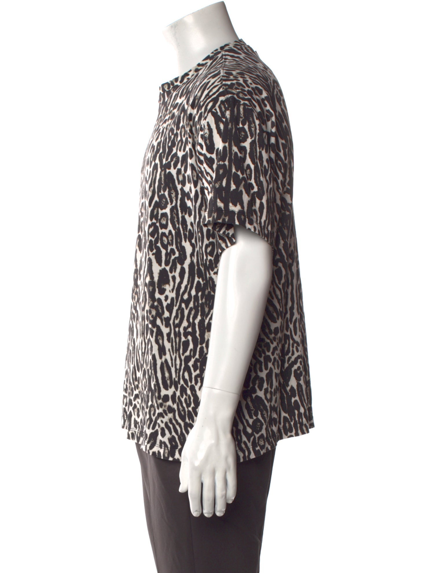 Burberry London Animal Print Crew Neck Henley