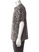 Burberry London Animal Print Crew Neck Henley