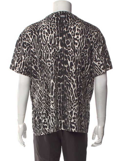 Burberry London Animal Print Crew Neck Henley
