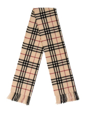 Burberry London Cashmere House Check Pattern Scarf