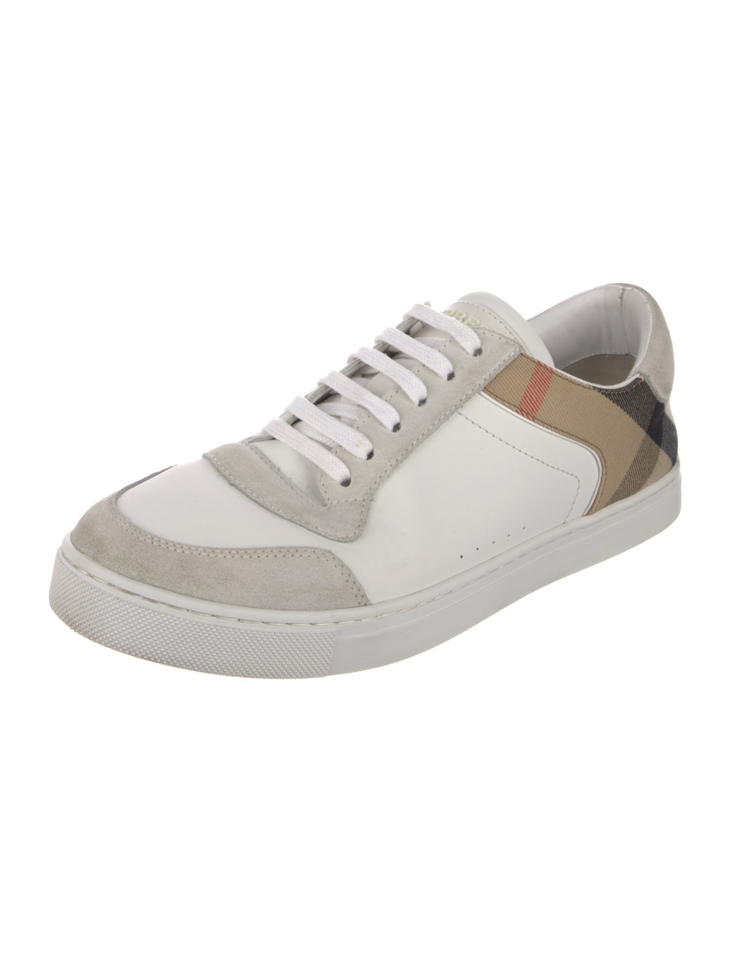 Burberry London Leather Printed Sneakers