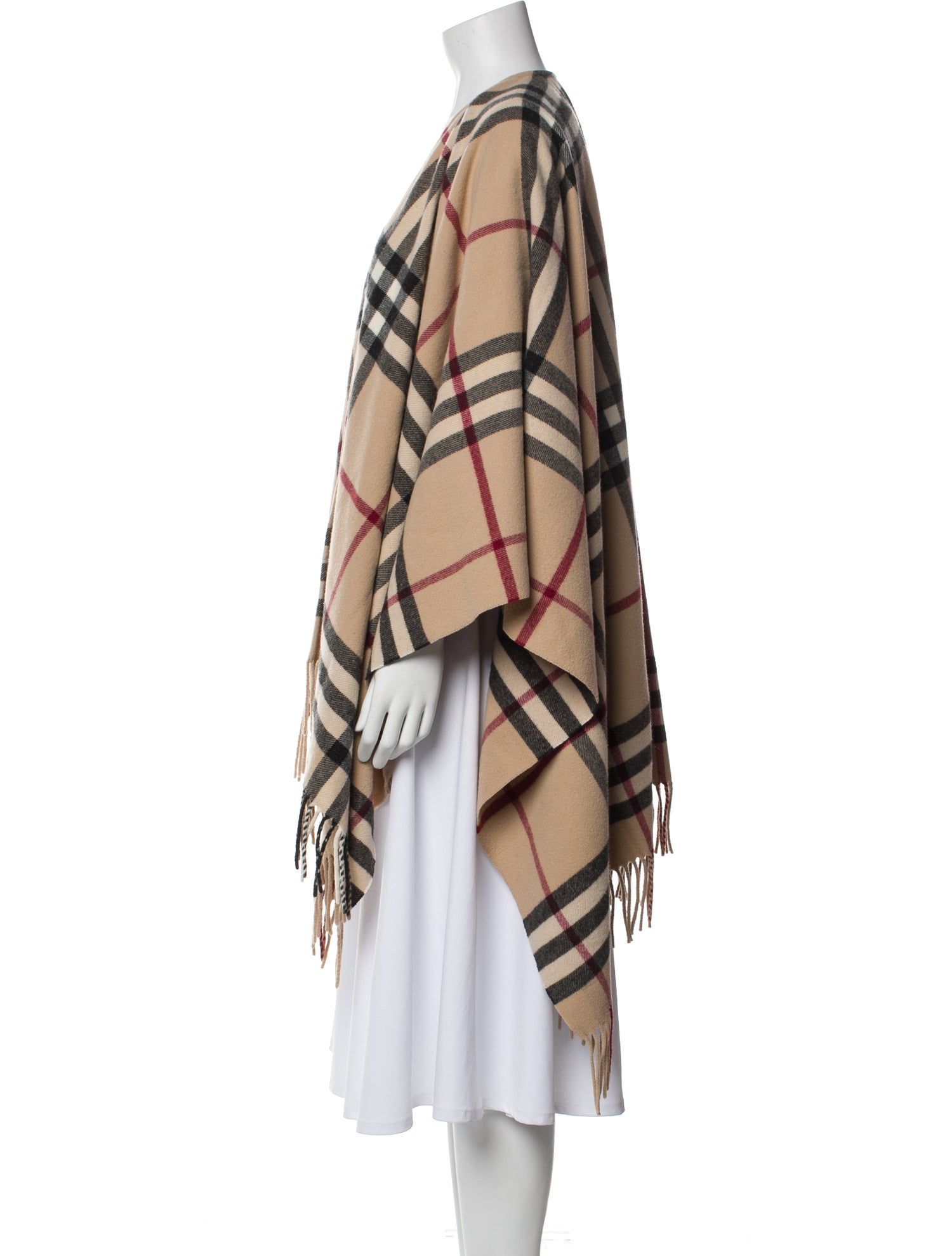 Burberry London Merino Wool Nova Check Pattern Shawl