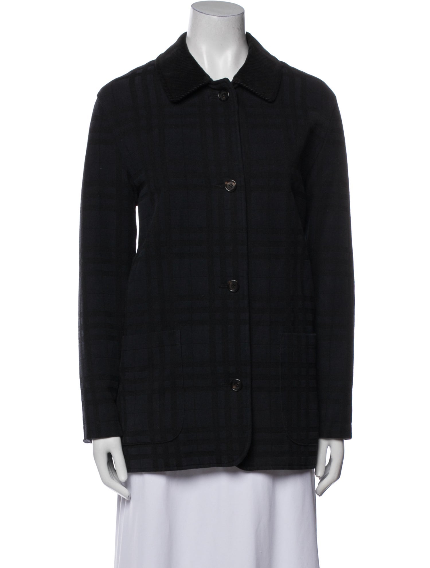 Burberry London Plaid Print Coat