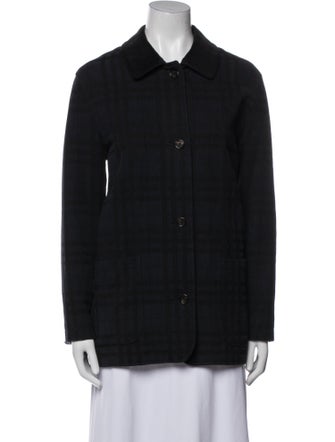 Burberry London Plaid Print Coat