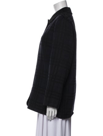Burberry London Plaid Print Coat