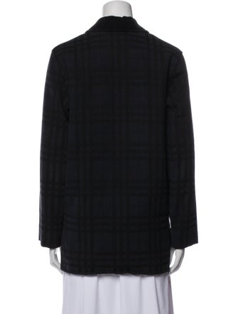 Burberry London Plaid Print Coat