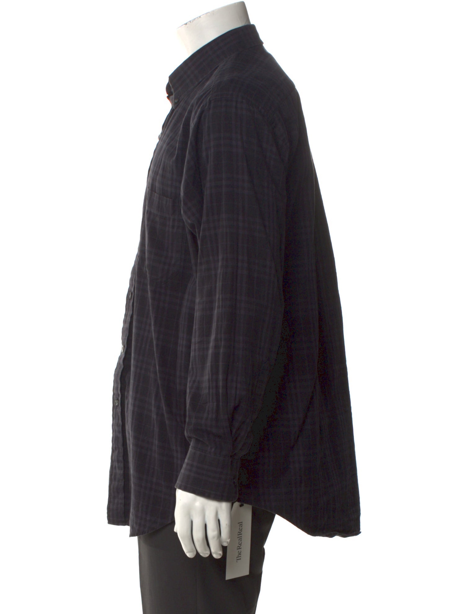 Burberry London Plaid Print Long Sleeve Shirt