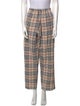 Burberry London Plaid Print Wide Leg Pants