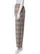 Burberry London Plaid Print Wide Leg Pants