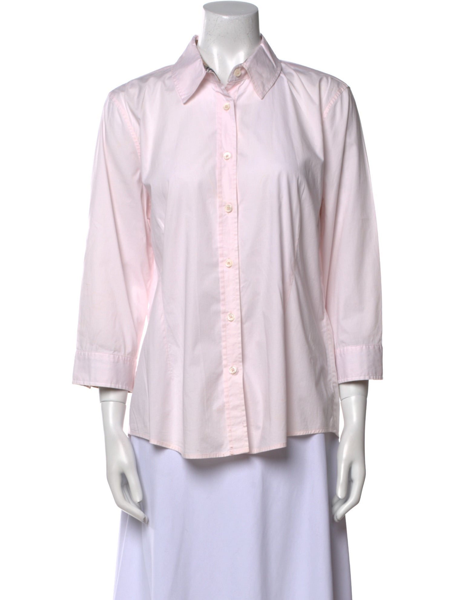 Burberry London Three-Quarter Sleeve Button-Up Top