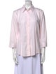 Burberry London Three-Quarter Sleeve Button-Up Top