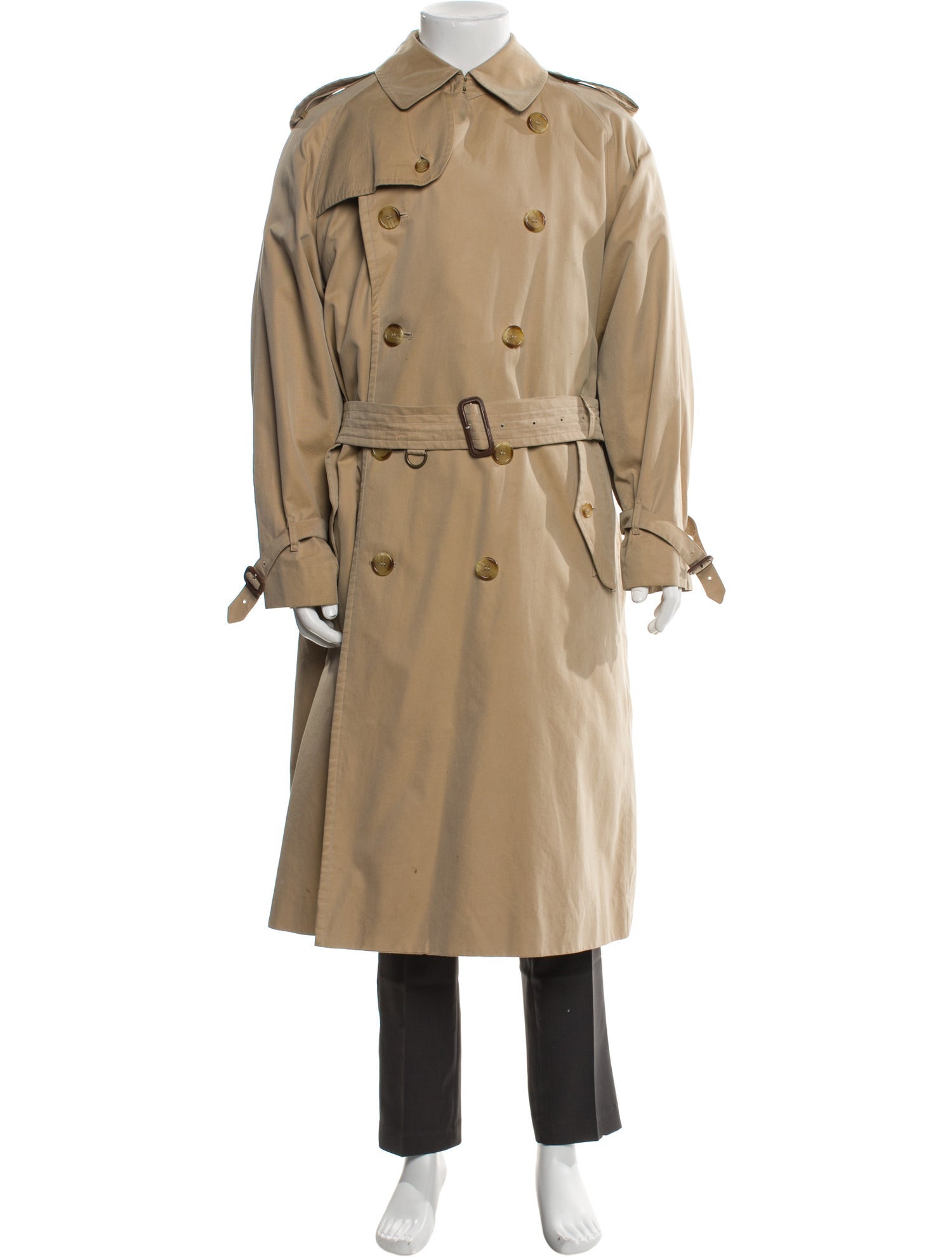 Burberry London Nova Check Pattern Trench Coat