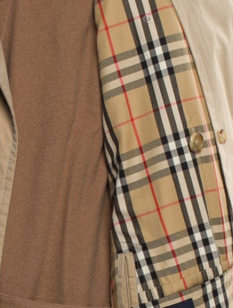 Burberry London Nova Check Pattern Trench Coat