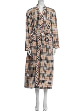 Burberry London Plaid Print Robe
