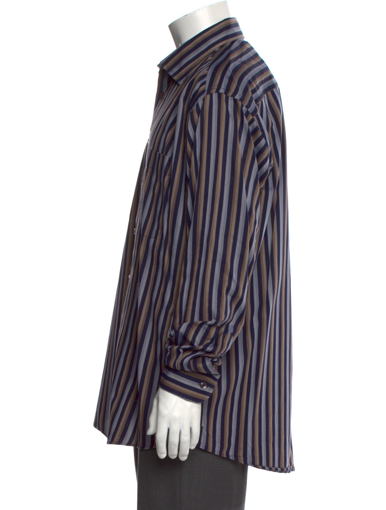 Burberry London Striped Long Sleeve Dress Shirt
