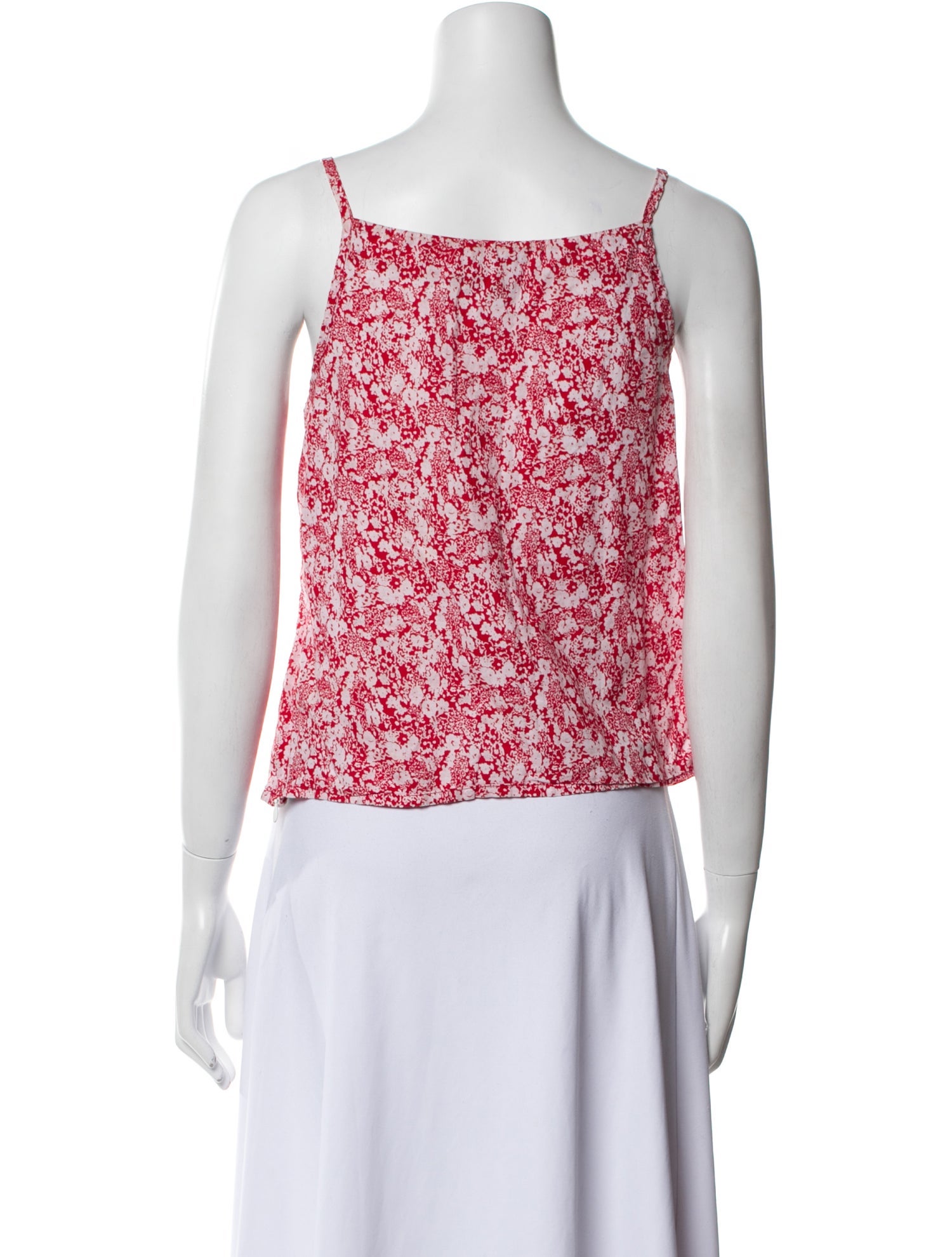 Burberry London Floral Print Square Neckline Crop Top