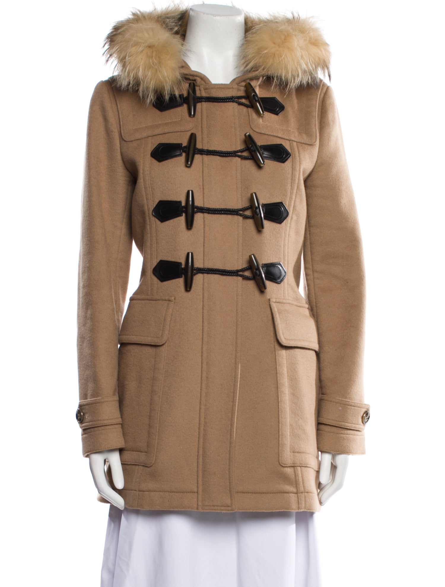 Burberry London Wool Fur Coat