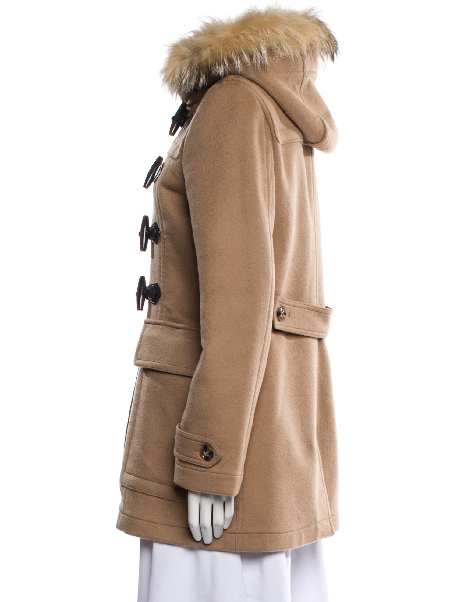 Burberry London Wool Fur Coat
