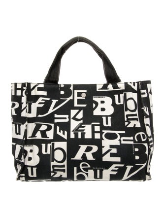 Burberry London Canvas Top Handle Bag