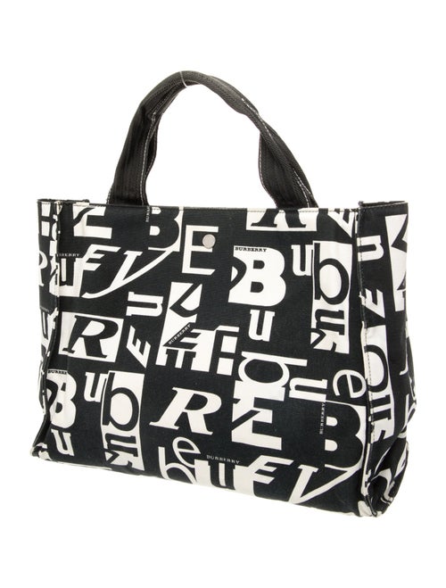 Burberry London Canvas Top Handle Bag