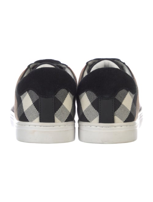 Burberry London House Check Pattern Leather Sneakers