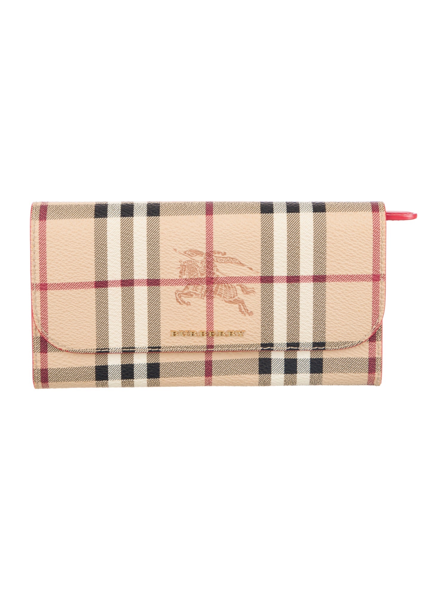 Burberry London Haymarket Check Pattern Printed Continental Wallet
