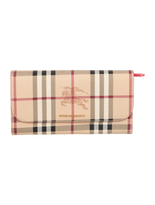 Burberry London Haymarket Check Pattern Printed Continental Wallet