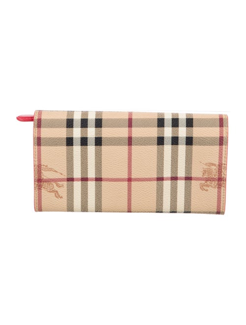 Burberry London Haymarket Check Pattern Printed Continental Wallet