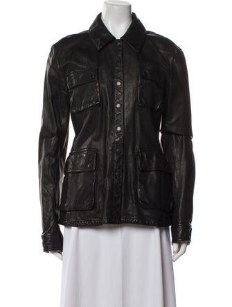 Burberry London Leather Utility Jacket