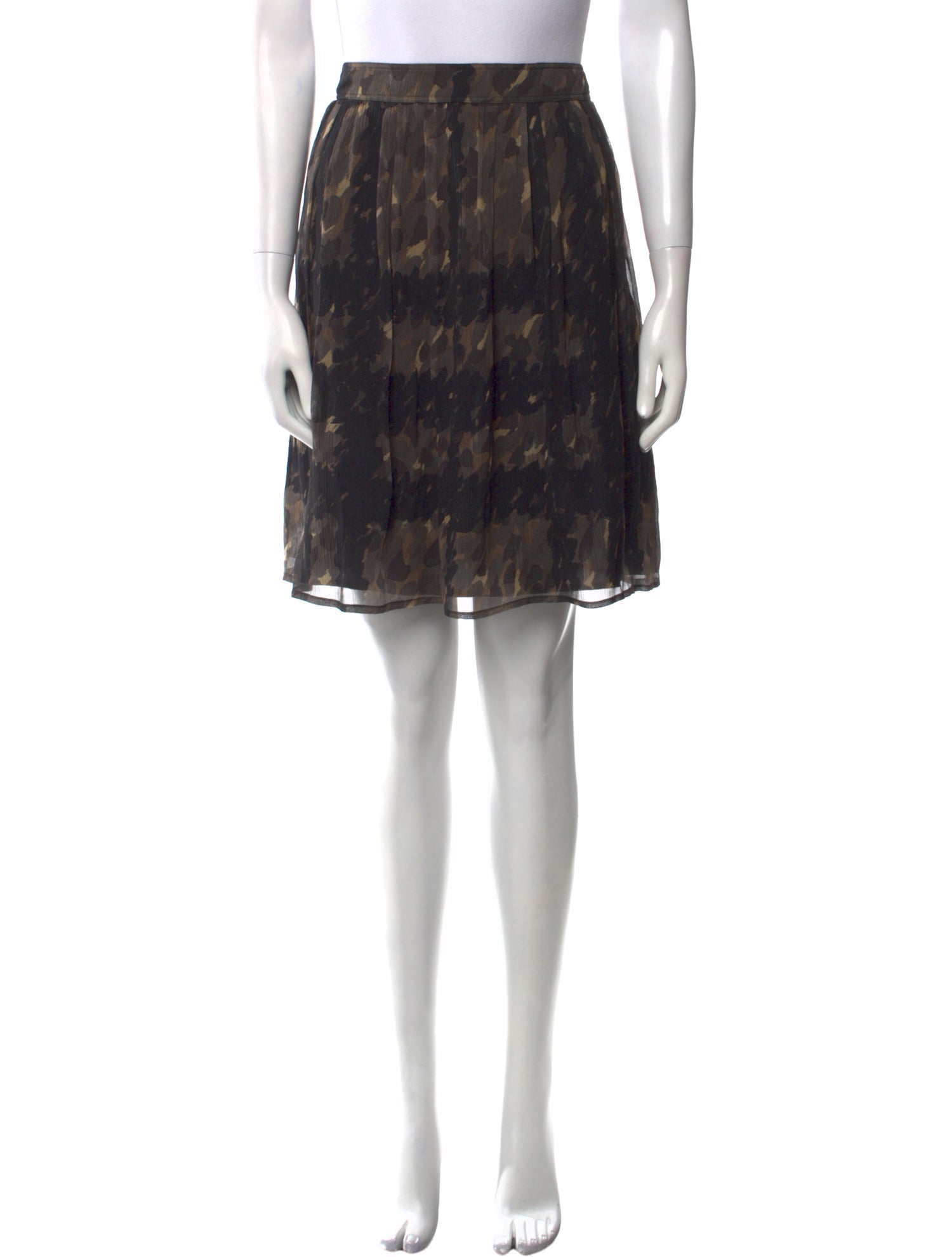 Burberry London Silk Knee-Length Skirt