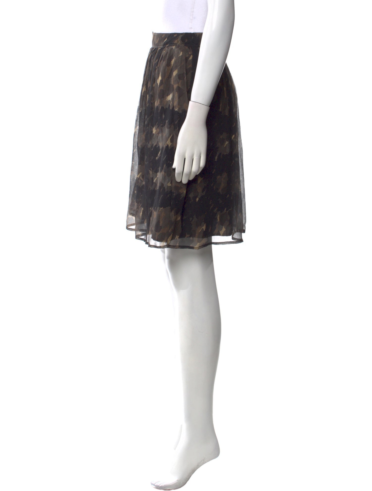 Burberry London Silk Knee-Length Skirt