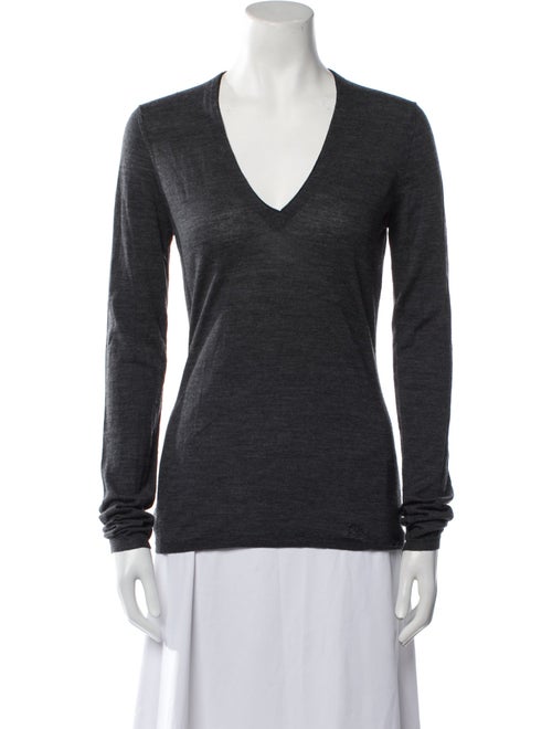 Burberry London Wool V-Neck Sweater