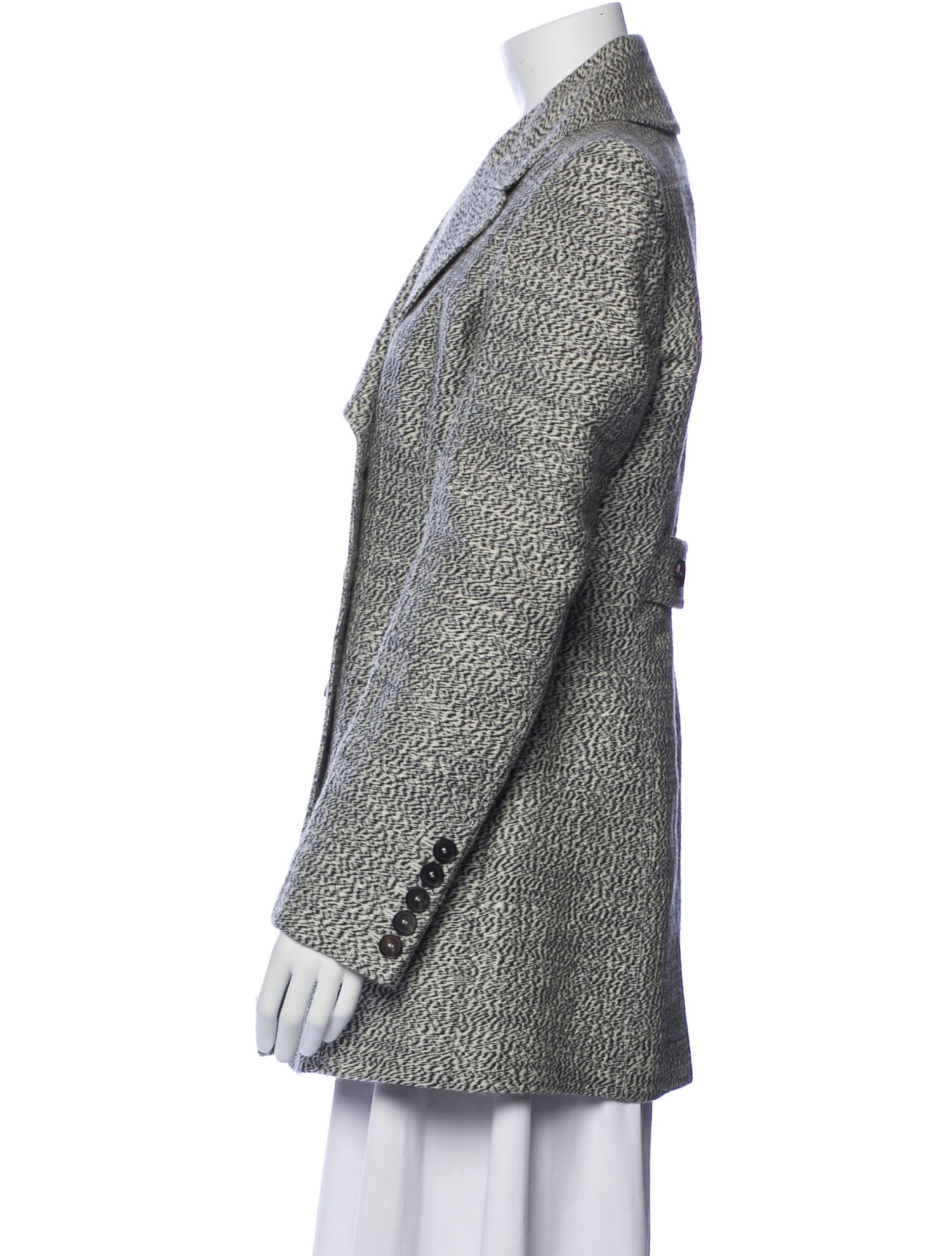 Burberry London Virgin Wool Printed Peacoat