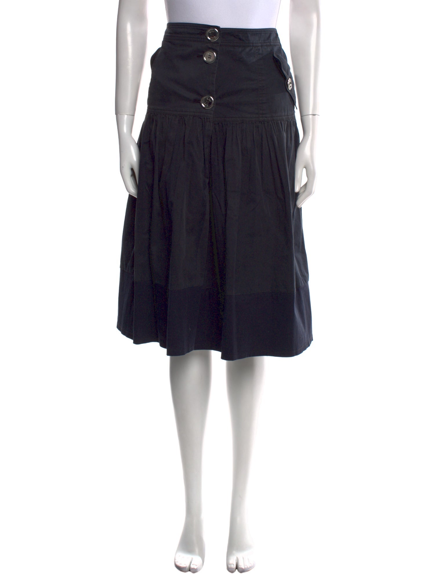 Burberry London Ruffle Embellishment Knee-Length Skirt