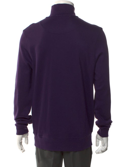 Burberry London Nova Check Pattern Mock Neck Sweatshirt